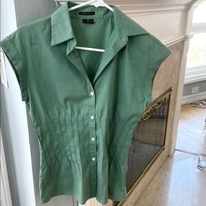 Theory Green Button Down Shirt